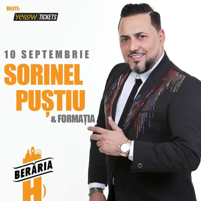 Sorinel Puștiu și formația LIVE la Berăria H – 10 septembrie | Bilete 50% OFF