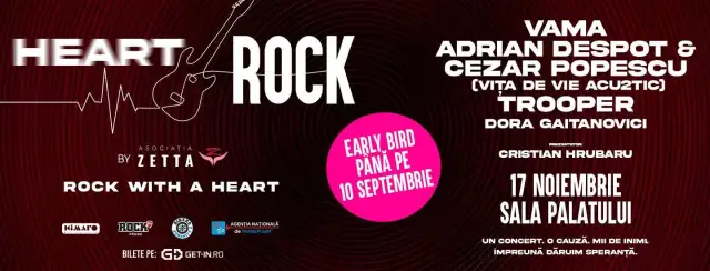 Concertul caritabil Heart Rock": Vama, Vița de Vie Acou2tic, Trooper și Dora Gaitanovici