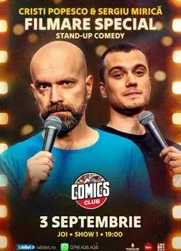 Filmare Special - Cristi Popesco & Sergiu Mirică la ComicsClub! - Show 1