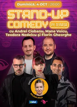 The Fool Terasa: Stand-up comedy cu Mane Voicu, Frînculescu, Andrei Ciobanu, Florin Gheorghe și Teodora Nedelcu