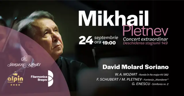 Deschiderea Stagiunii 149 cu Mikhail Pletnev, David Molard Soriano și orchestra Filarmonicii Brașov