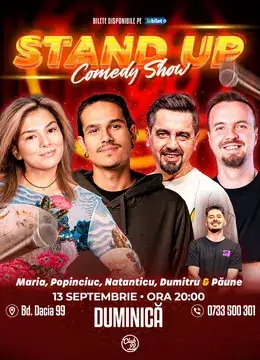 Stand-up Comedy cu Maria Popovici, Mirel Popinciuc, Natanticu, George Dumitru & Florentin Păune la Club 99