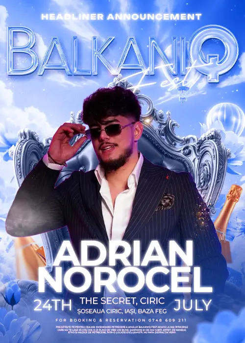 BALKANIQFEST - ADRIAN NOROCEL - POP-OUT PARTY 24 IULIE