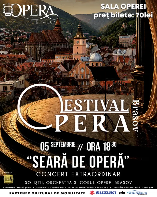 OPERA BRAȘOV ESTIVAL – SEARĂ DE OPERĂ – CONCERT EXTRAORDINAR